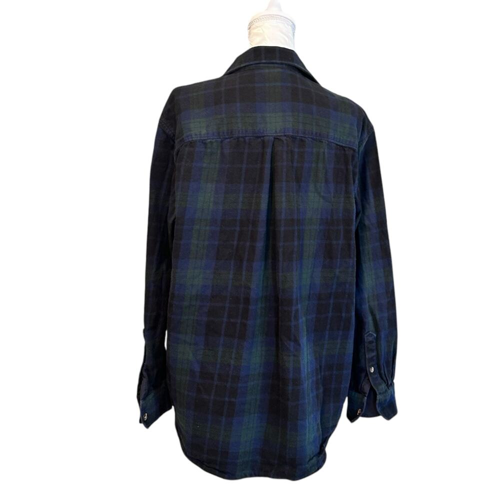 The North Face Button Down Shirt Large Blue Green Plaid Outdoor Hiking Casual - Picture 2 of 16